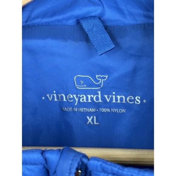 Vineyard Vines Puffer Vest Men’s XL Mountain Weekend Blue Nylon Quilted Full Zip - Picture 6 of 16